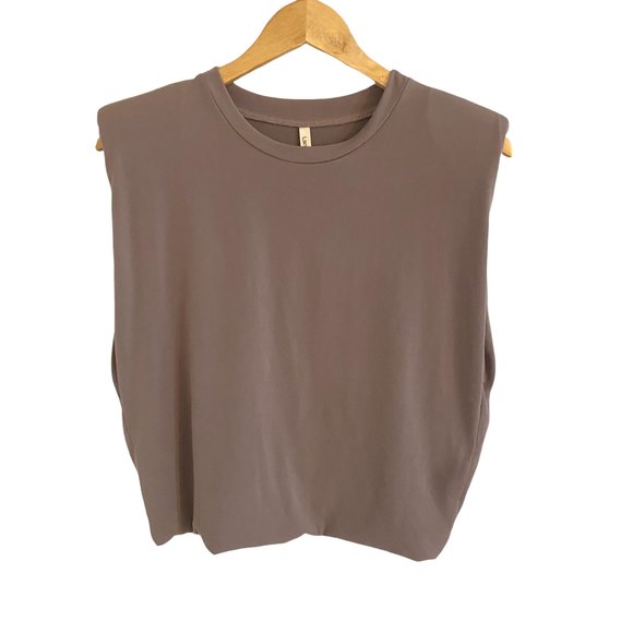 Lanston Muscle Tank Taupe Tan Size XS in Nutmeg NEW - Picture 2 of 5